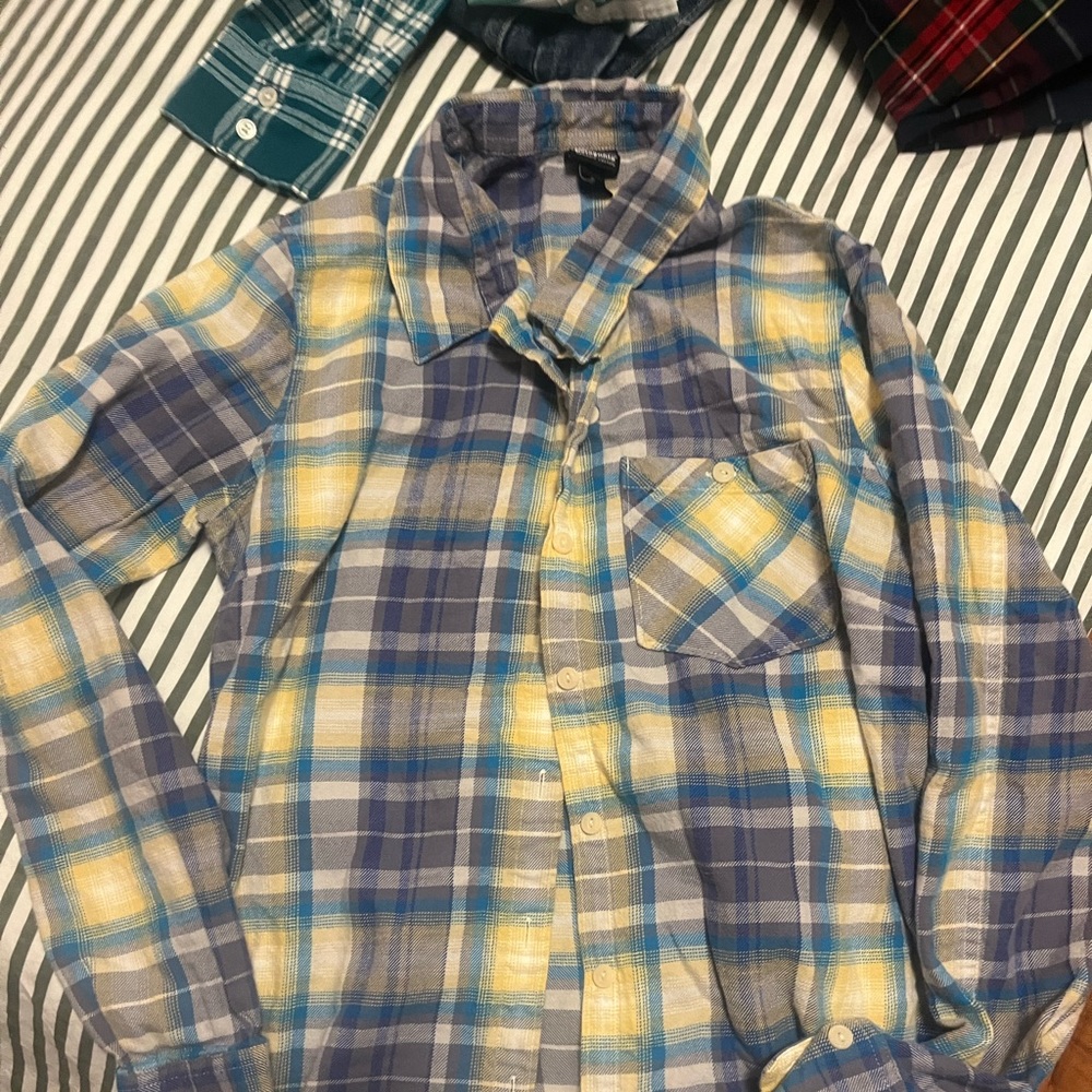 Patagonia size 6 organic cotton plaid shirt